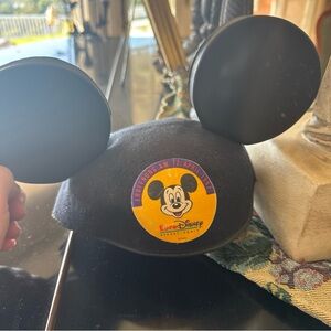 Euro Black Mickey Mouse Ears Hat